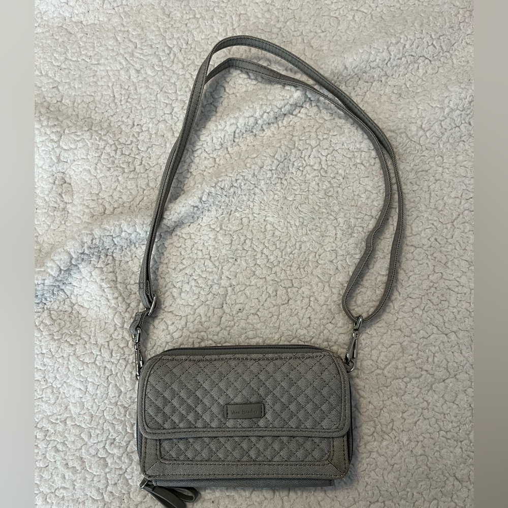 Vera Bradley gray crossbody wallet